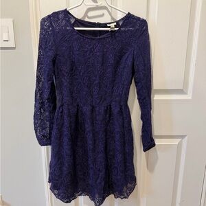 Dynamite royal blue lace mini dress